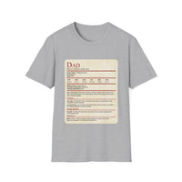 DnD Dad Shirt With Stat Block