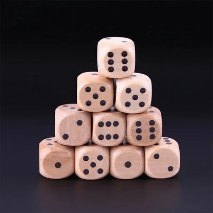 DND Dice 16mm Wooden D6 Classic Tabletop RPG Game Dice