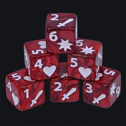 DND Dice Acrylic D6 Multicolor RPG Board Game Dice