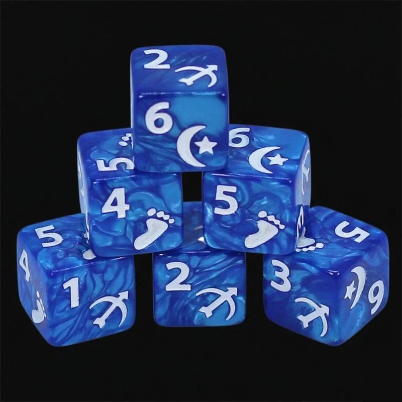 DND Dice Acrylic D6 Multicolor RPG Board Game Dice