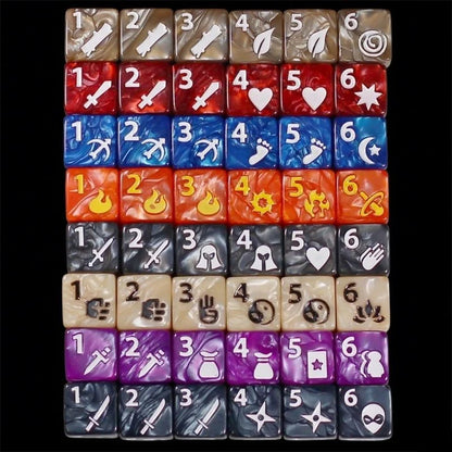 DND Dice Acrylic D6 Multicolor RPG Board Game Dice
