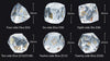 DND Dice-Diamond Cut Crystal Clear Glass Gemstone Dice Set