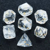 DND Dice-Diamond Cut Crystal Clear Glass Gemstone Dice Set