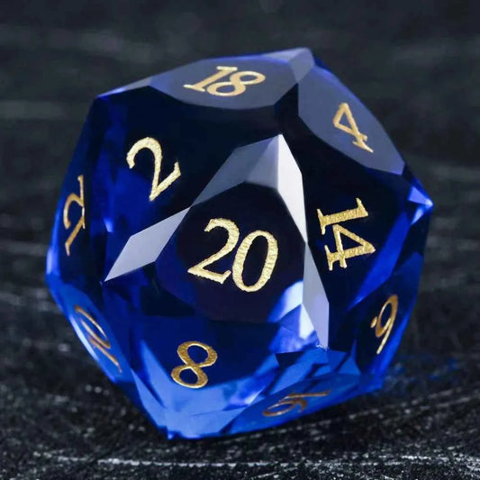 DND Dice - Diamond Cut Sapphire Multi-Sided Dice Set