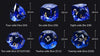 DND Dice - Diamond Cut Sapphire Multi-Sided Dice Set