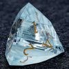 DND Dice | Diamond-cut sky blue transparent glass dice set