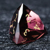 DND Dice - Engraved Gold Numbered Ruby Multi-Sided Dice Set