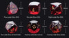 DND Dice-Garnet Red Glass Gemstone Dice Set