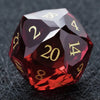 DND Dice-Garnet Red Glass Gemstone Dice Set