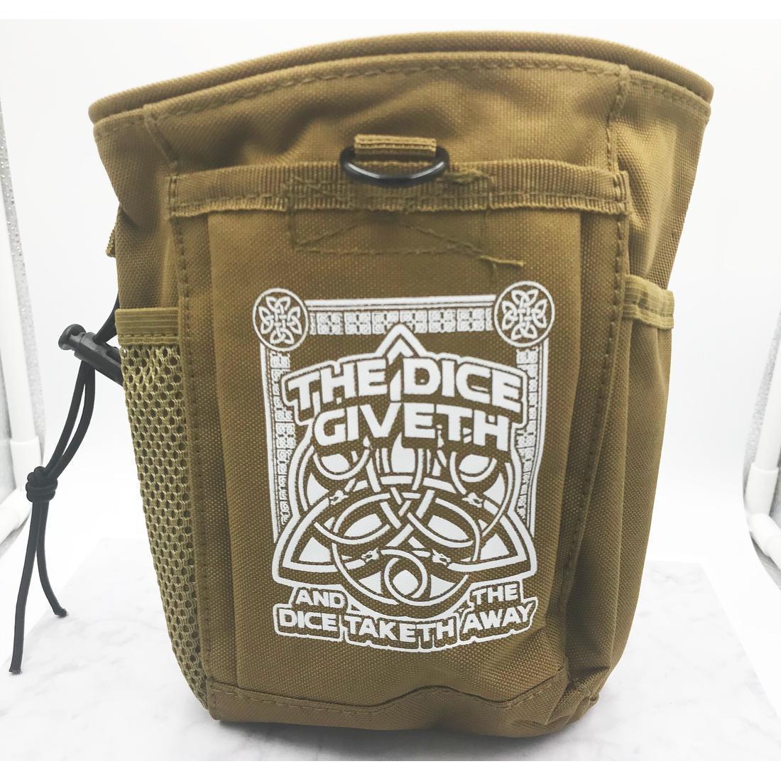 Dice Giveth and Taketh Deluxe Dice Bag – Large Waterproof RPG Dice Storage