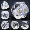 DND Dice - Light Pink Glass Gem Dice Set