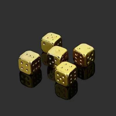 DND Dice Luminous Metal D6 Dice 5 Pack 13mm