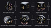 Black Polyhedral Glass DND Dice Set + Gold Numerals