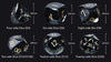 DND Dice - Premium Black Glass Gem RPG Dice Set