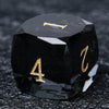 DND Dice - Premium Black Glass Gem RPG Dice Set