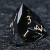 DND Dice - Premium Black Glass Gem RPG Dice Set