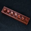 DND Gem Dice Set Crystal Flame Red Glass Diamond Cut Gold Digital RPG Dice