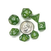 dnd mini dice set, apple green color