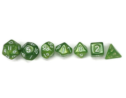 Fresh Meadow Mini 10mm Apple Green DND Dice Set in Tube
