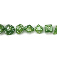 dnd mini dice set, apple green color