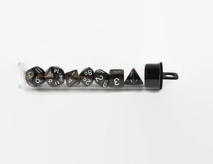 Hot Chocolate Mini 10mm Dark Brown DND Dice Set in Tube