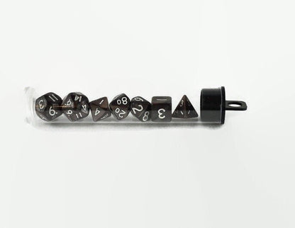 Hot Chocolate Mini 10mm Dark Brown DND Dice Set in Tube