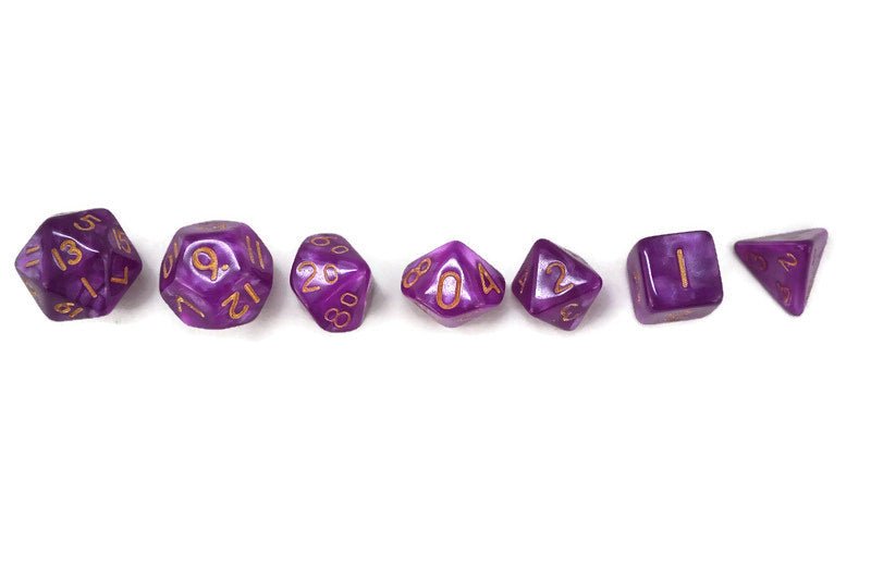 Lavender Mist Mini 10mm Light Purple DND Dice Set in Tube