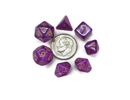 Lavender Mist Mini 10mm Light Purple DND Dice Set in Tube