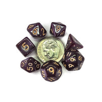 dnd mini dice set, Plum Purple