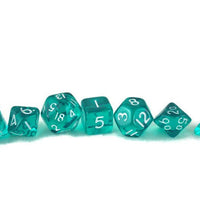 dnd mini dice set, teal