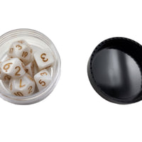 dnd mini dice set, white magical dreams