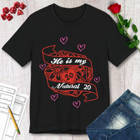 DND Valentines Gift Shirt - He is My Natural 20 - D&D Matching Couples Shirt