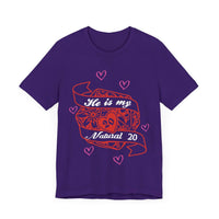 DND Valentines Gift Shirt - He is My Natural 20 - D&D Matching Couples Shirt
