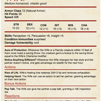 DnD Wife Stat Block T-Shirt