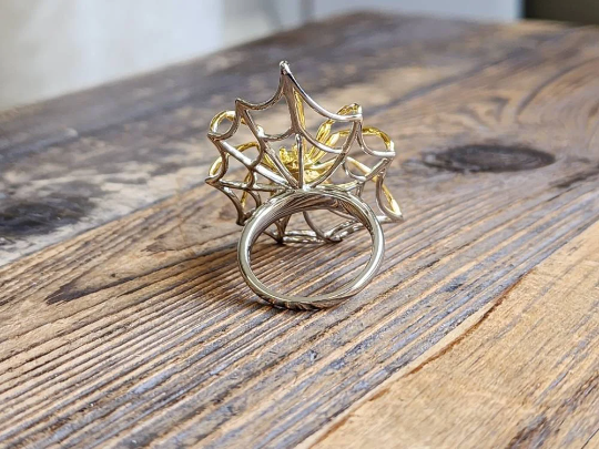 AA Spider Jade Ring — Nephrite Jade in Sterling Silver