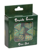 Druid Green Marble Pattern Dice | Green Dice w/Gold Art 7-Dice Set