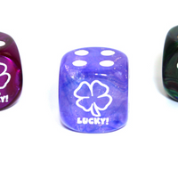 Shamrock LUCKY! (Dice colors are filled at random) | Pipped Dice 16mm