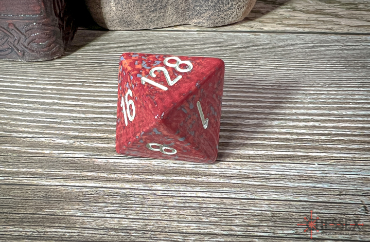 Speckled Mars 8-Sided Doubling Cube | 1-128 Backgammon Type Novelty Dice