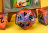 Multi-Colour Mix Pattern Dice 7-Dice Set w/Black Dnd Dice Resin