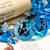 Eagle Dice 7-Dice Set Blue w/ Black Eagle Inside Dnd Dice Set