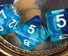 Noctilucent Jellyfish Dice 7-Dice Set Blue Glitter Dnd Dice Set