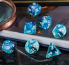Noctilucent Jellyfish Dice 7-Dice Set Blue Glitter Dnd Dice Set
