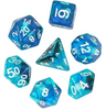 Noctilucent Jellyfish Dice 7-Dice Set Blue Glitter Dnd Dice Set