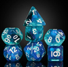Noctilucent Jellyfish Dice 7-Dice Set Blue Glitter Dnd Dice Set