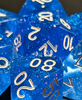 Time Walker | Blue w/White Glitter 7-Dice Set RPG Dice Set