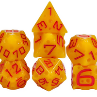 Cheese Dice | Funny Yellow 7-Dice Set for DnD Cheesy Chances