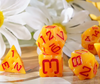 Cheese Dice | Funny Yellow 7-Dice Set for DnD Cheesy Chances