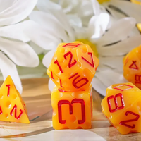 Cheese Dice | Funny Yellow 7-Dice Set for DnD Cheesy Chances