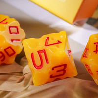 Cheese Dice | Funny Yellow 7-Dice Set for DnD Cheesy Chances