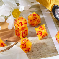 Cheese Dice | Funny Yellow 7-Dice Set for DnD Cheesy Chances